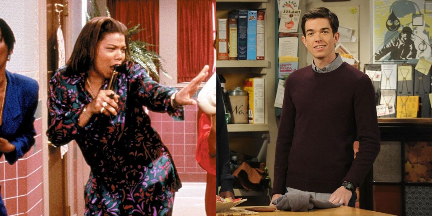 Split image of scenes from Living Single and Mulaney