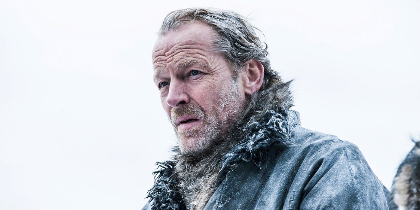 Jorah Mormont in the snow in Game of Thrones