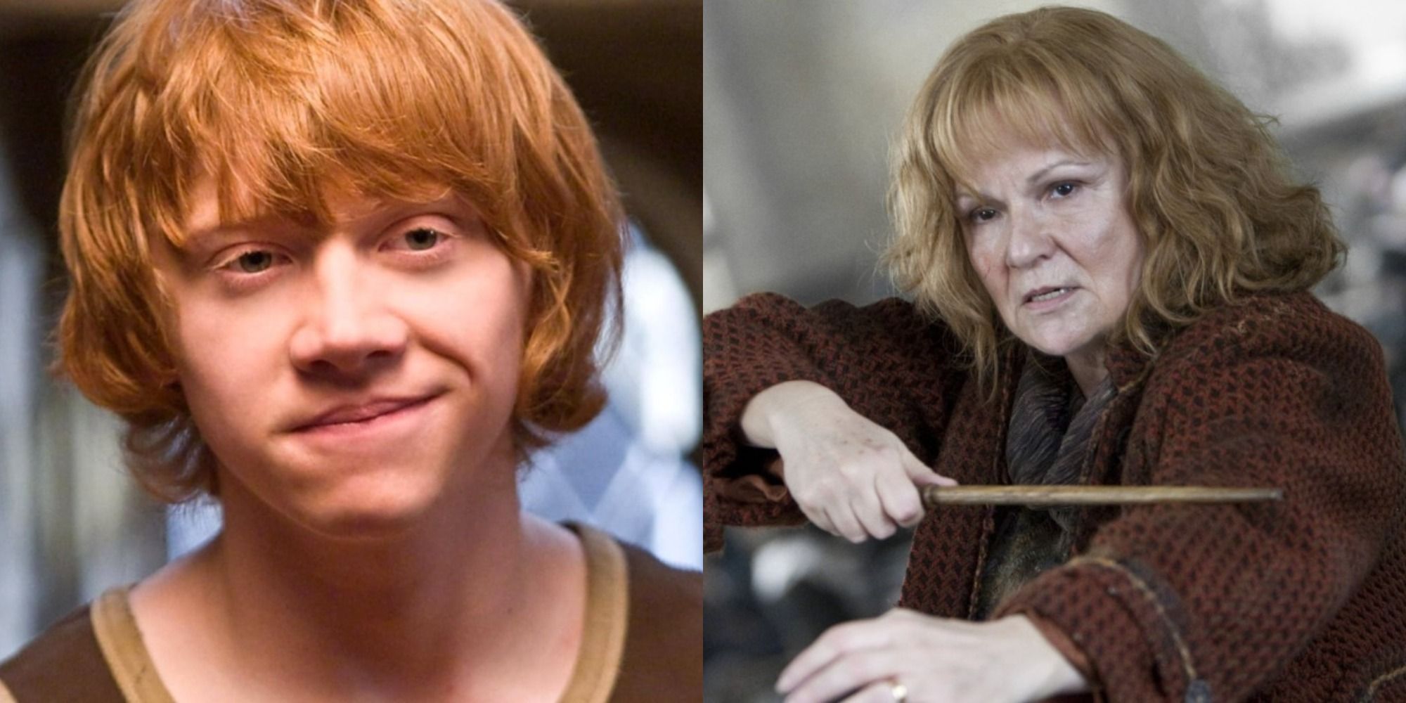 Ron and Molly Weasley in the Harry Potter franchise