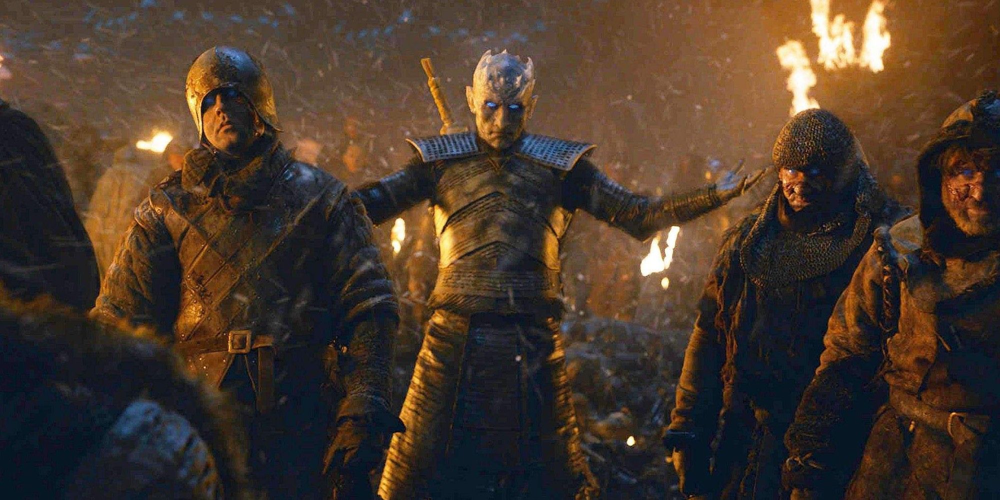 The Night King raises corpses in Game of Thrones season 8, episode 3, 