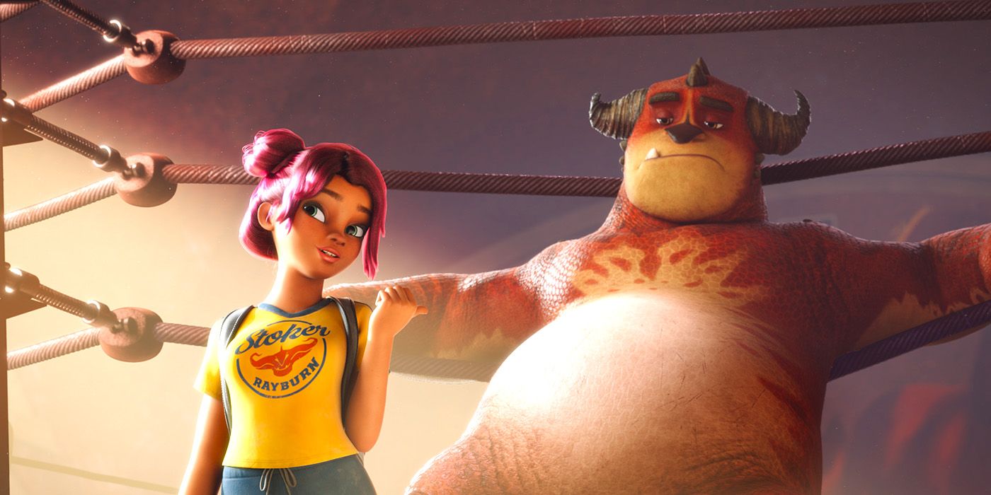 Geraldine Viswanathan and Will Arnett in Rumble