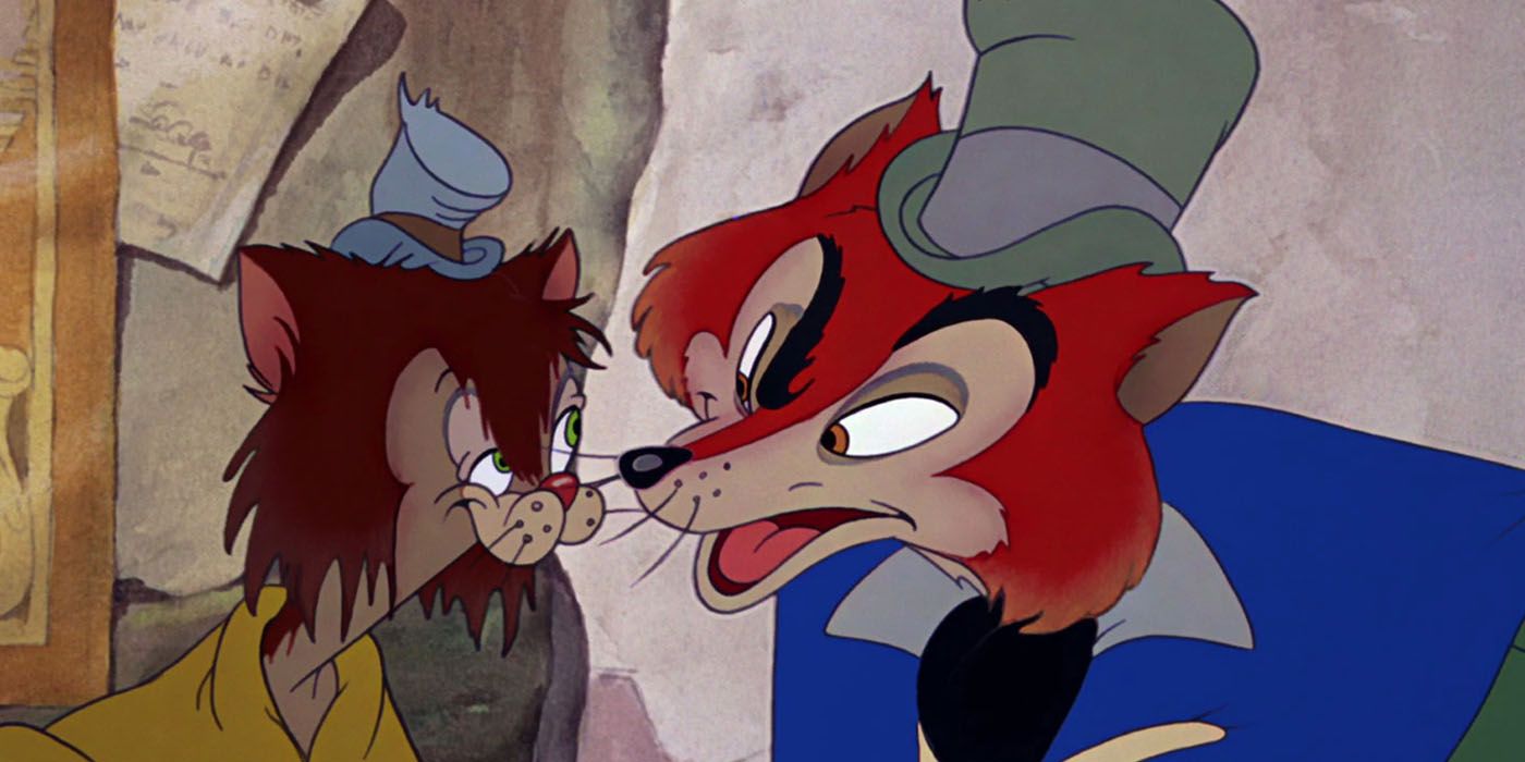 Gideon and Honest John in Pinocchio