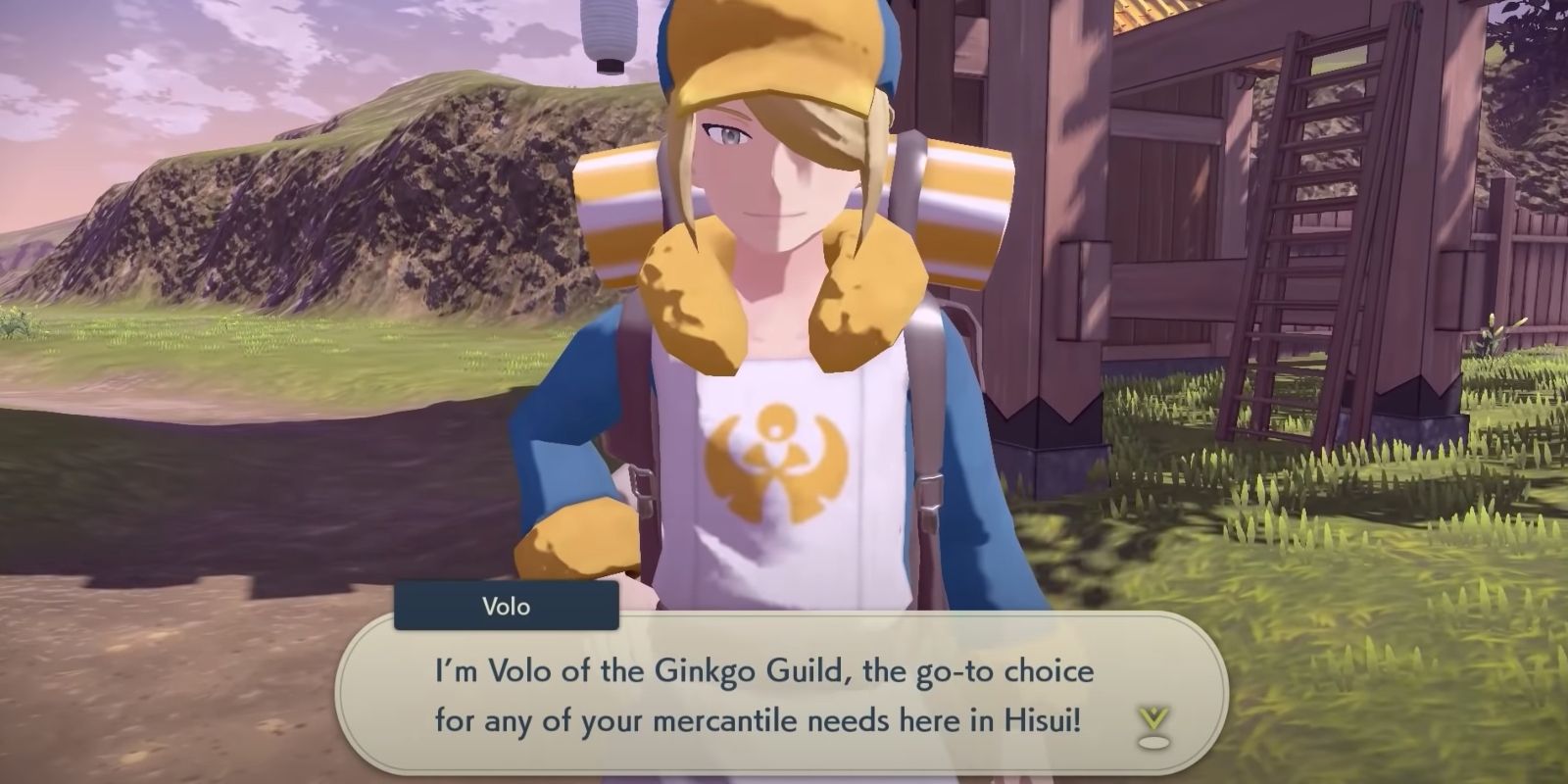 Volo, a merchant from the Ginkgo Guild in Pokemon Legends: Arceus, is likely Cynthia's ancestor.