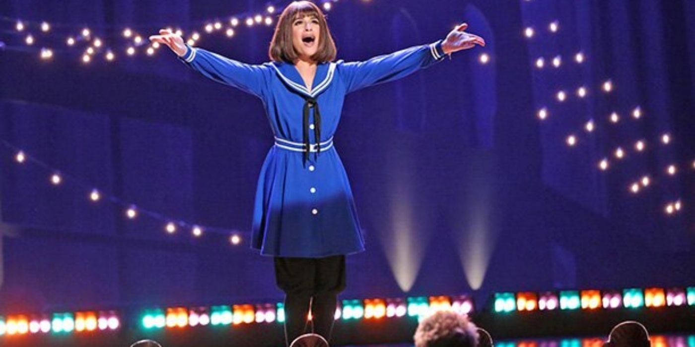 Rachel as Fanny Brice on Broadway in Glee