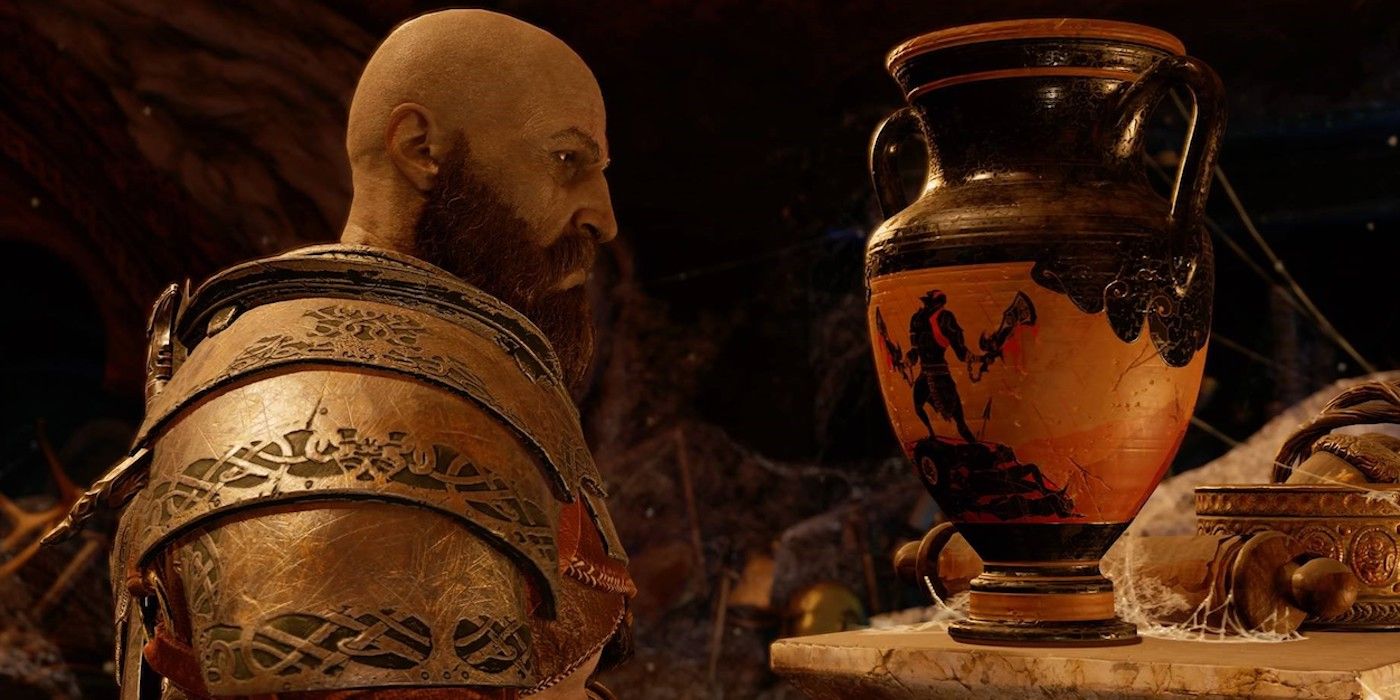 God of War 2018 Greek vase Kratos past
