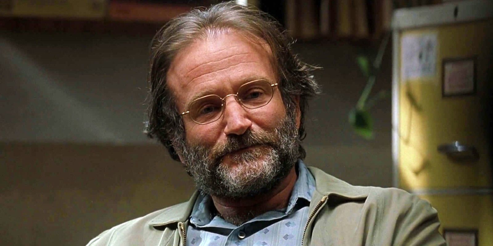 Robin Williams looks on in Good Will Hunting 