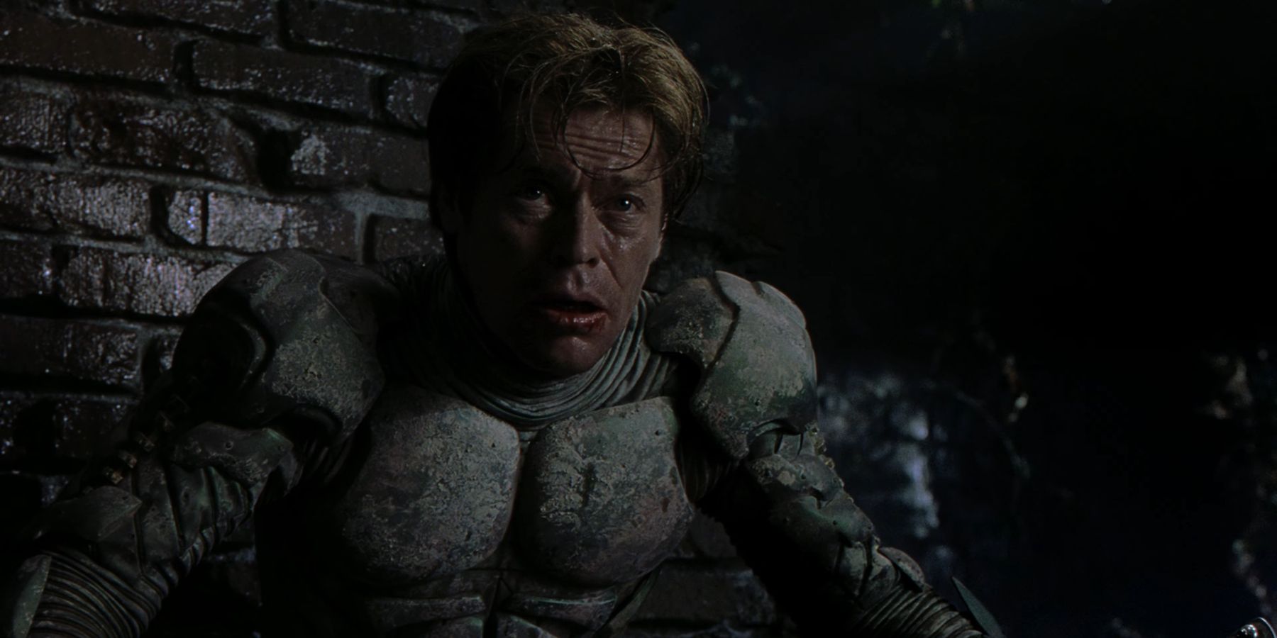 Green Goblin letting out his final words after being impaled by his glider in Spider-Man 2002
