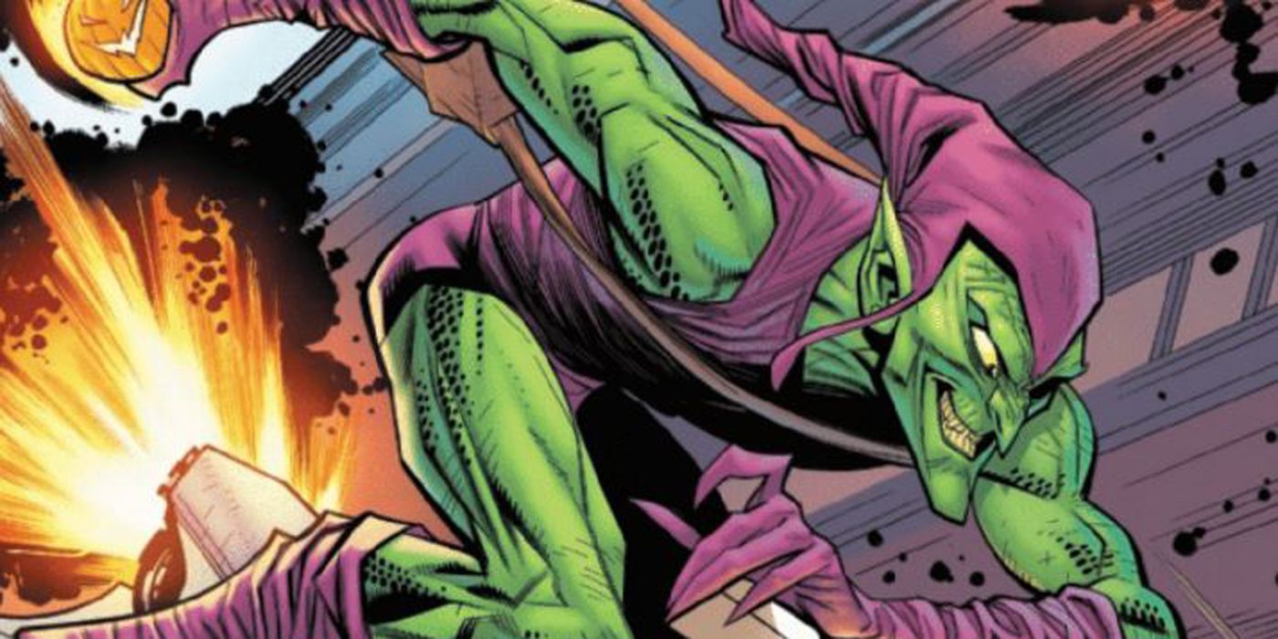 Green Goblin on glider in Marvel comics