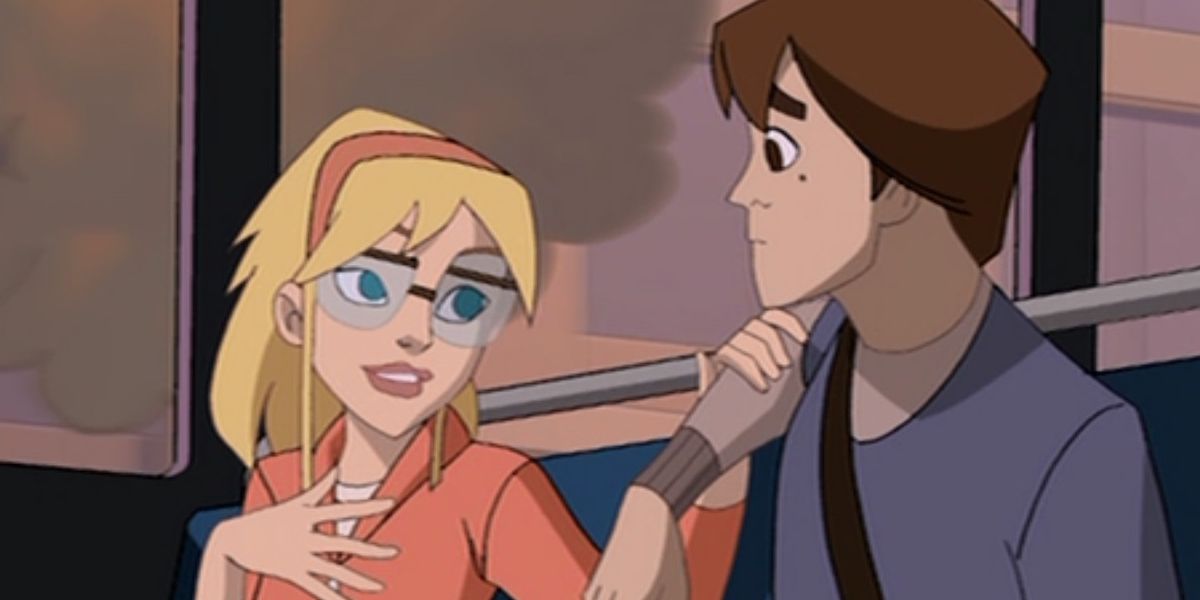 Gwen Stacy and Peter Parker on the bus in Spectacular Spider-Man