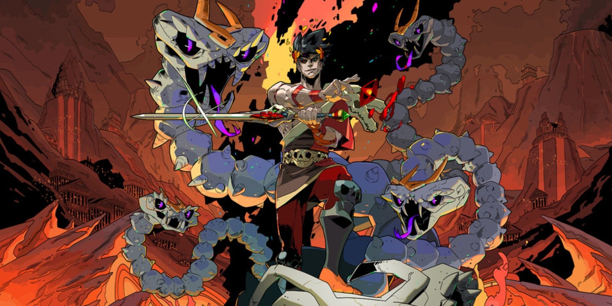 Zagreus with Hydra in Hades.