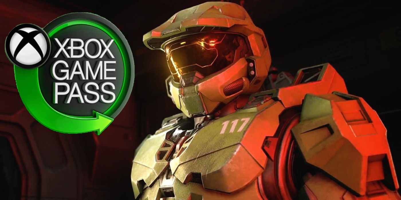 Halo Infinite Master Chief with Xbox Game Pass Logo
