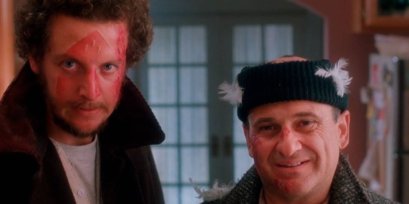 Harry and Marv after Kevin's obstacles in Home Alone