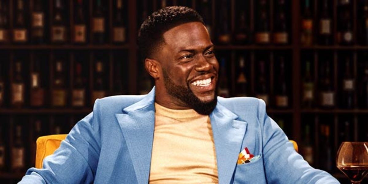 Kevin Hart hosting his talk show Hart To Heart