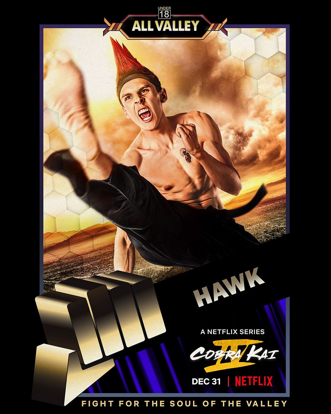 Hawk Cobra Kai character poster