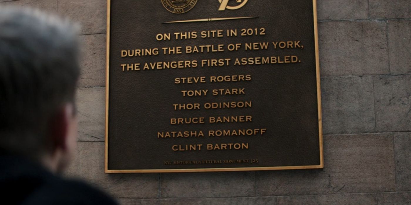 Clint looks at Avengers plaque in Hawkeye