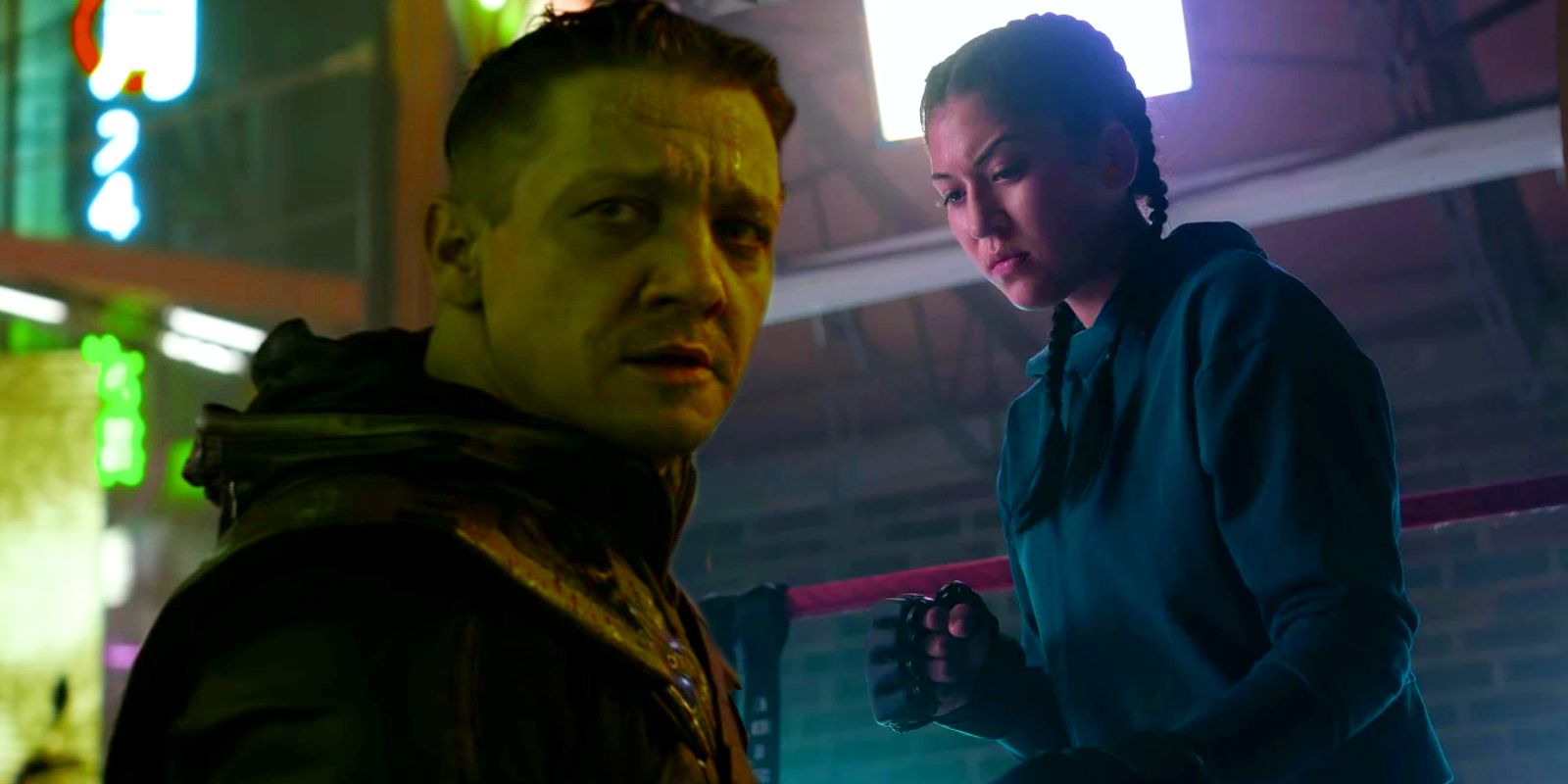 Split image of Clint and Maya