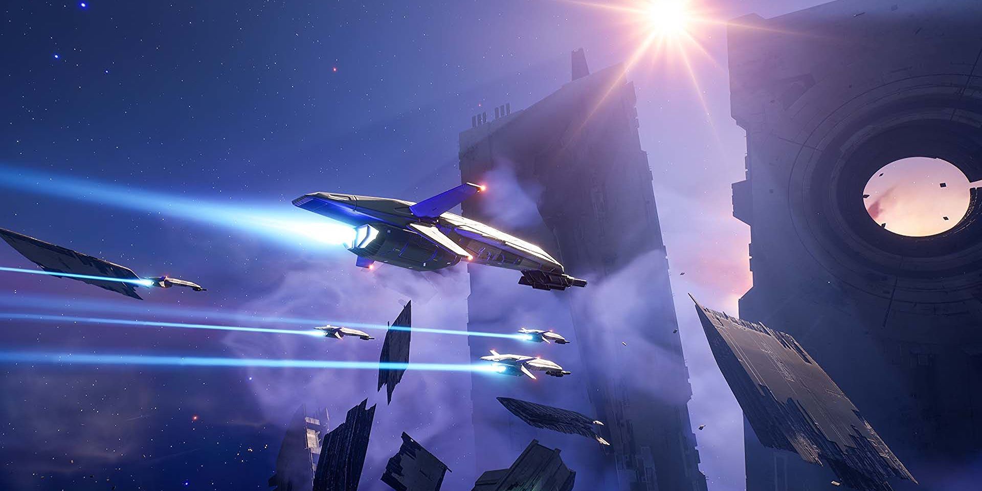 Homeworld 3 New Footage Space Ruins Megastructure Star Fighters