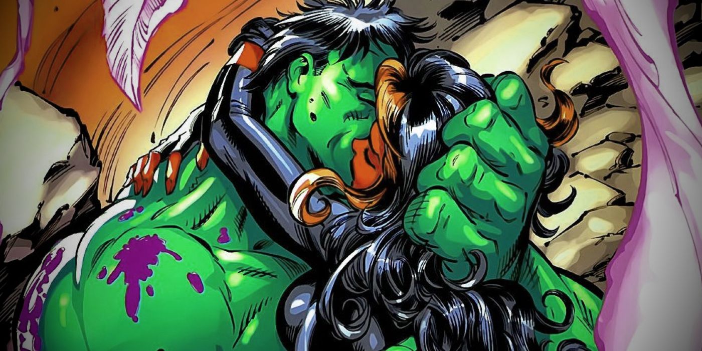 Hulk Kiss in Marvel Comics Art