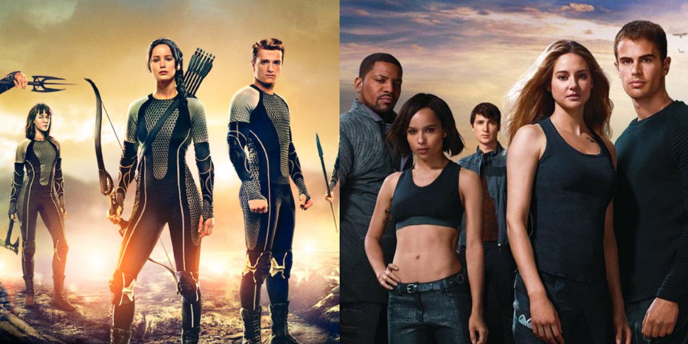 hunger games and divergent characters movie posters
