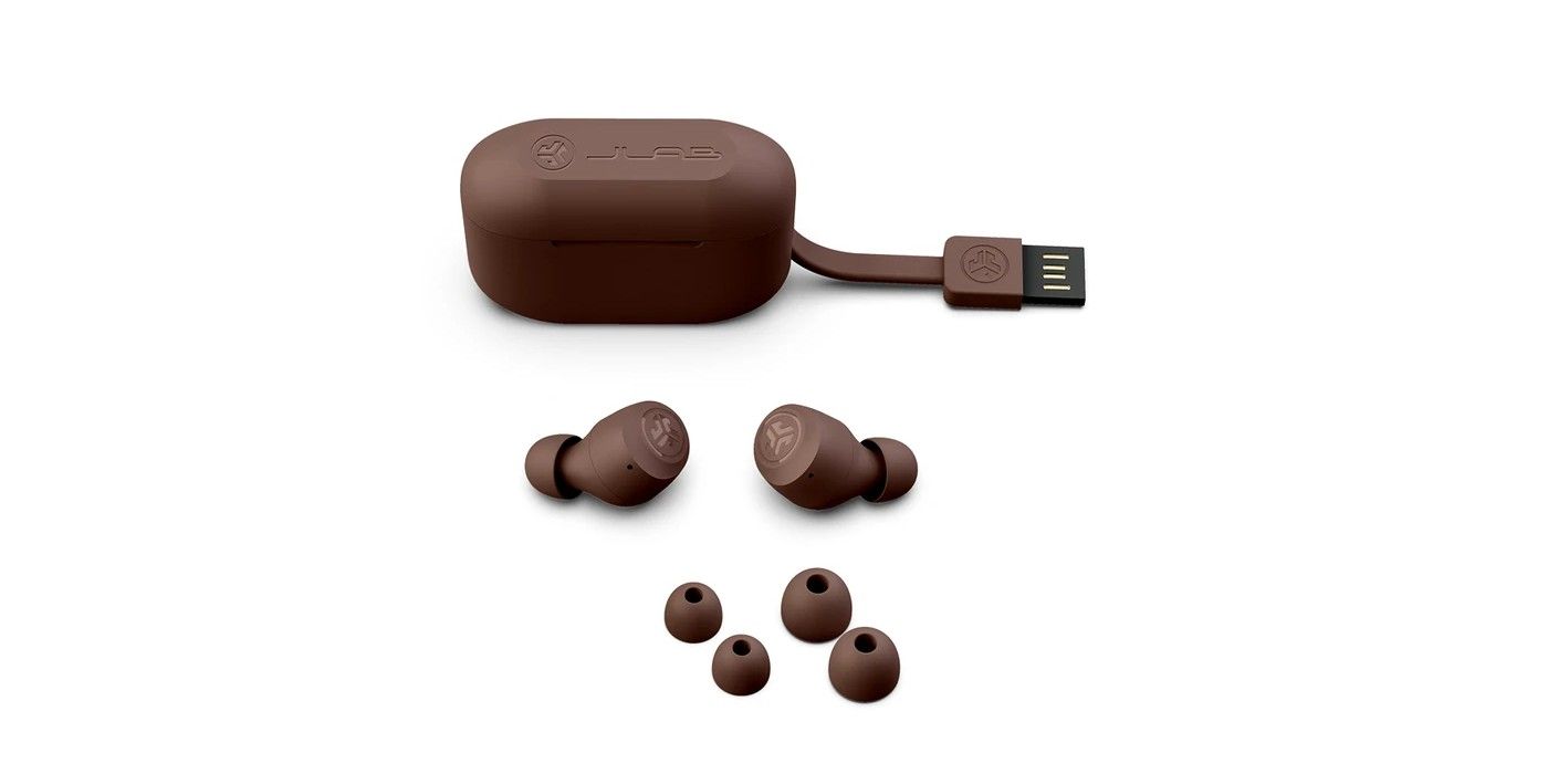 The JLab GO Air Tones earbuds complement the skin tone.