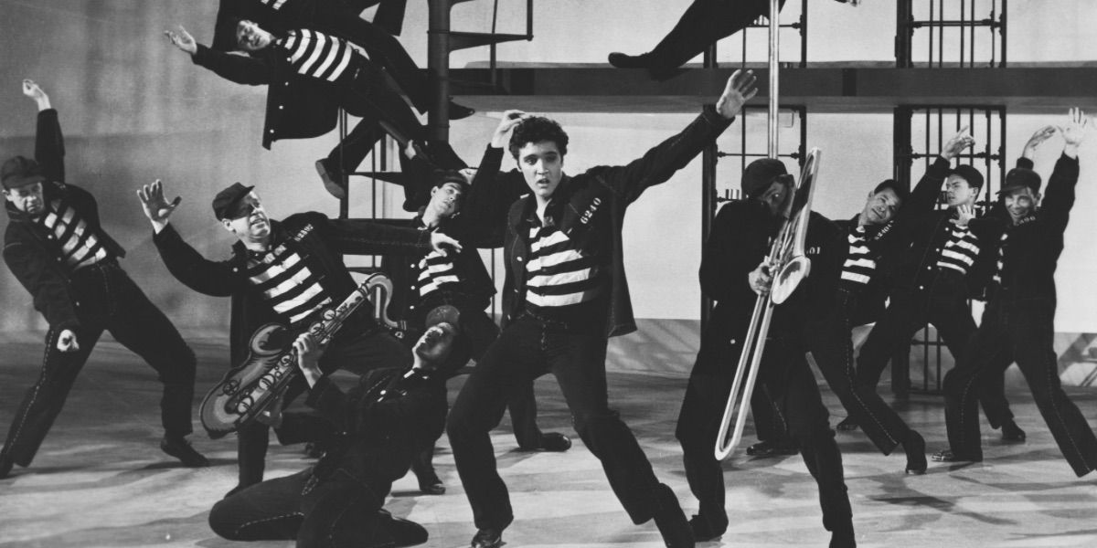 Elvis performs Jailhouse Rock with the group in Jailhouse Rock