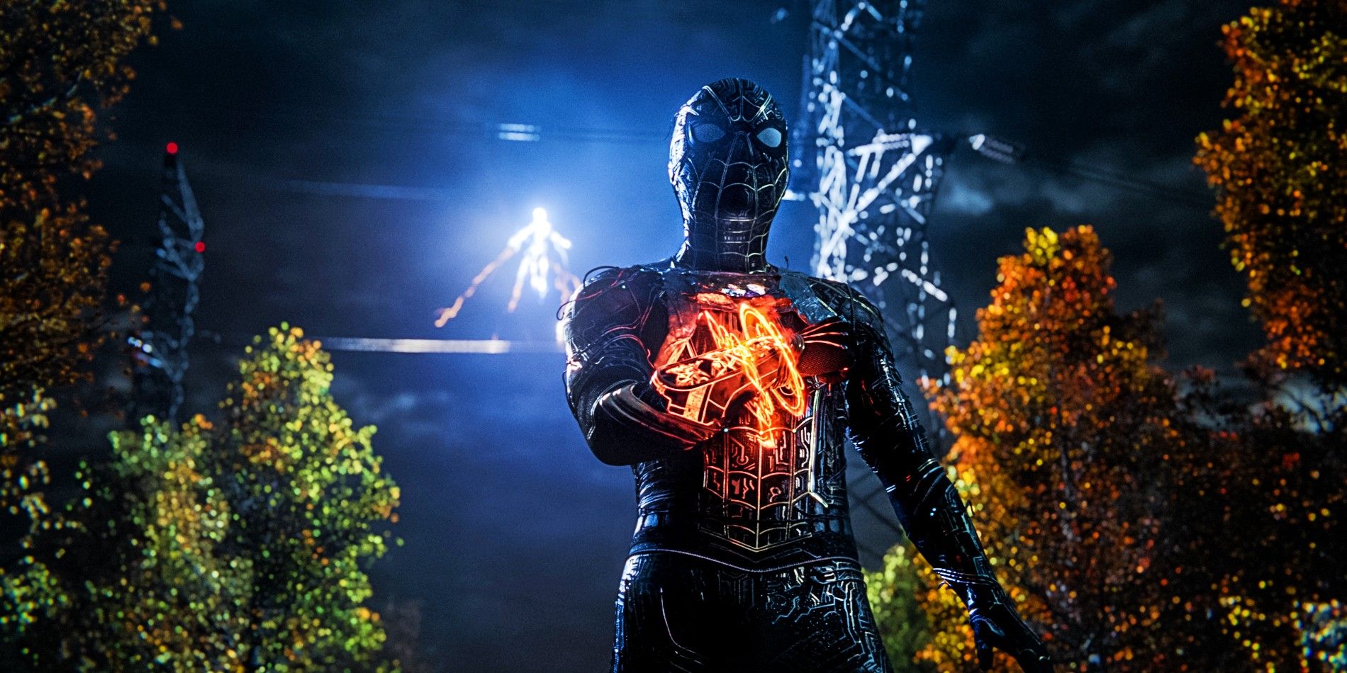 Jamie Foxx and Tom Holland in Spider Man No Way Home