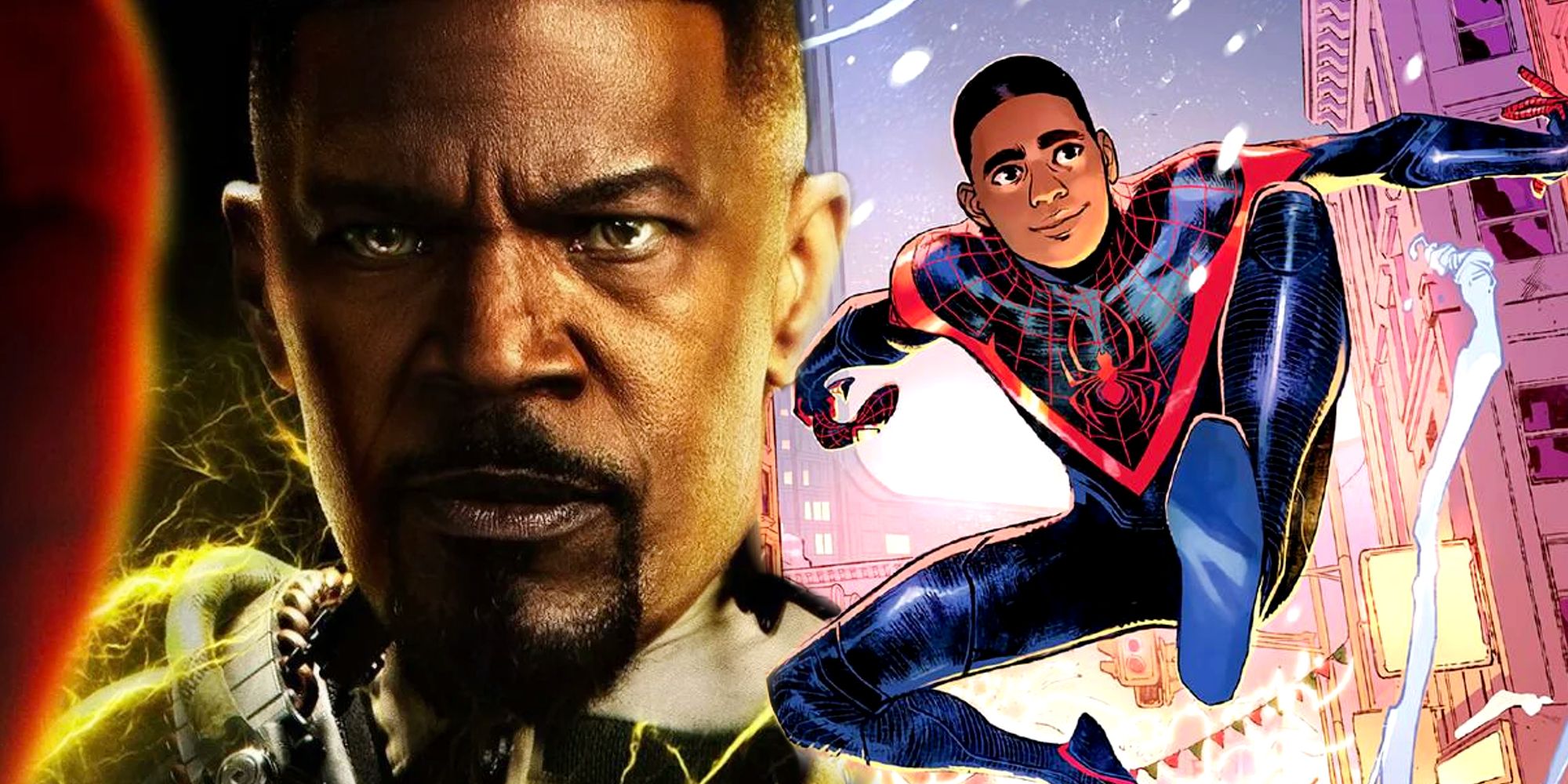 Jamie Foxx as Electro in Spider-Man No Way Home and Miles Morales