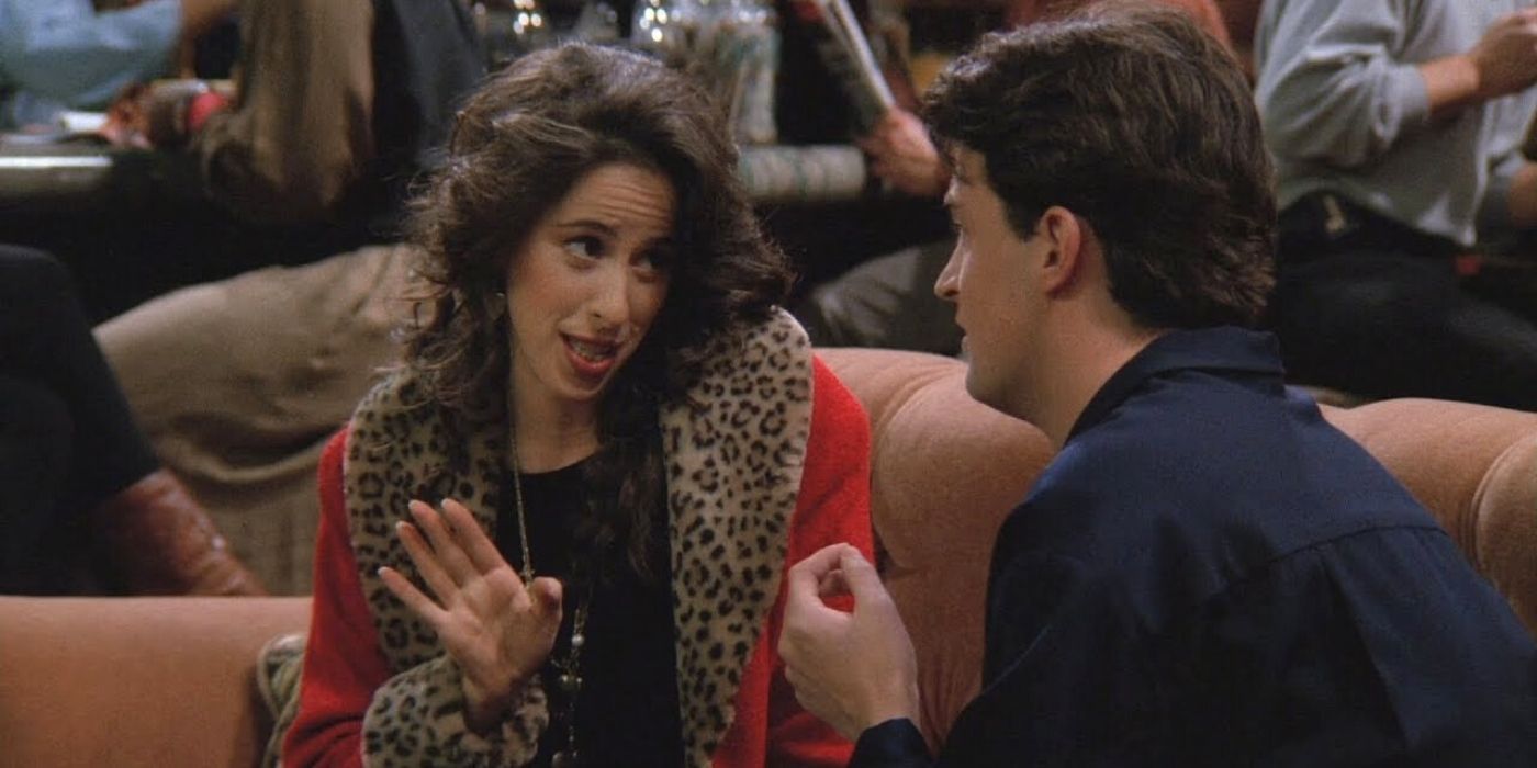 Janice and Chandler at Central Perk in Friends