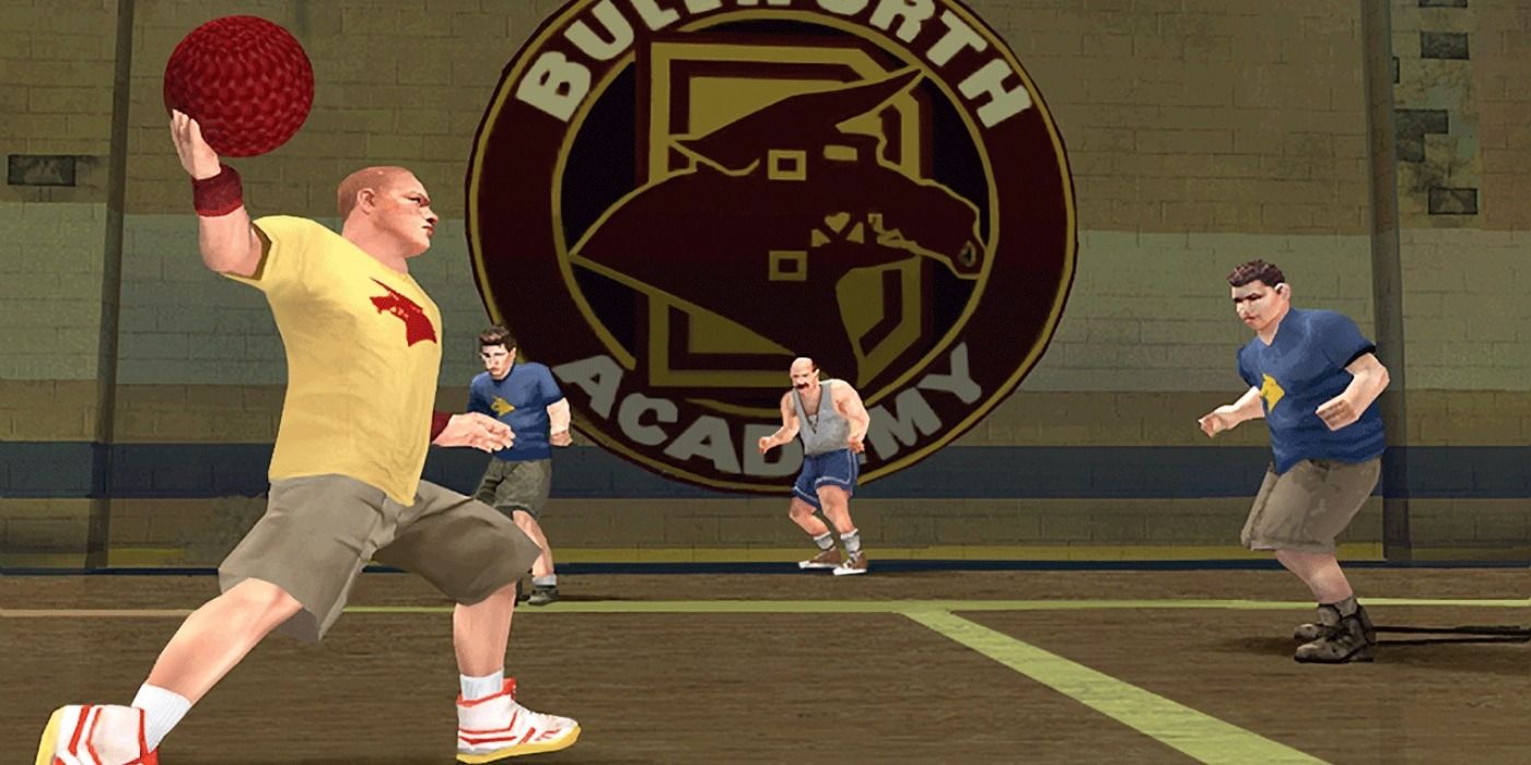 Jimmy plays Dodgeball in Bully
