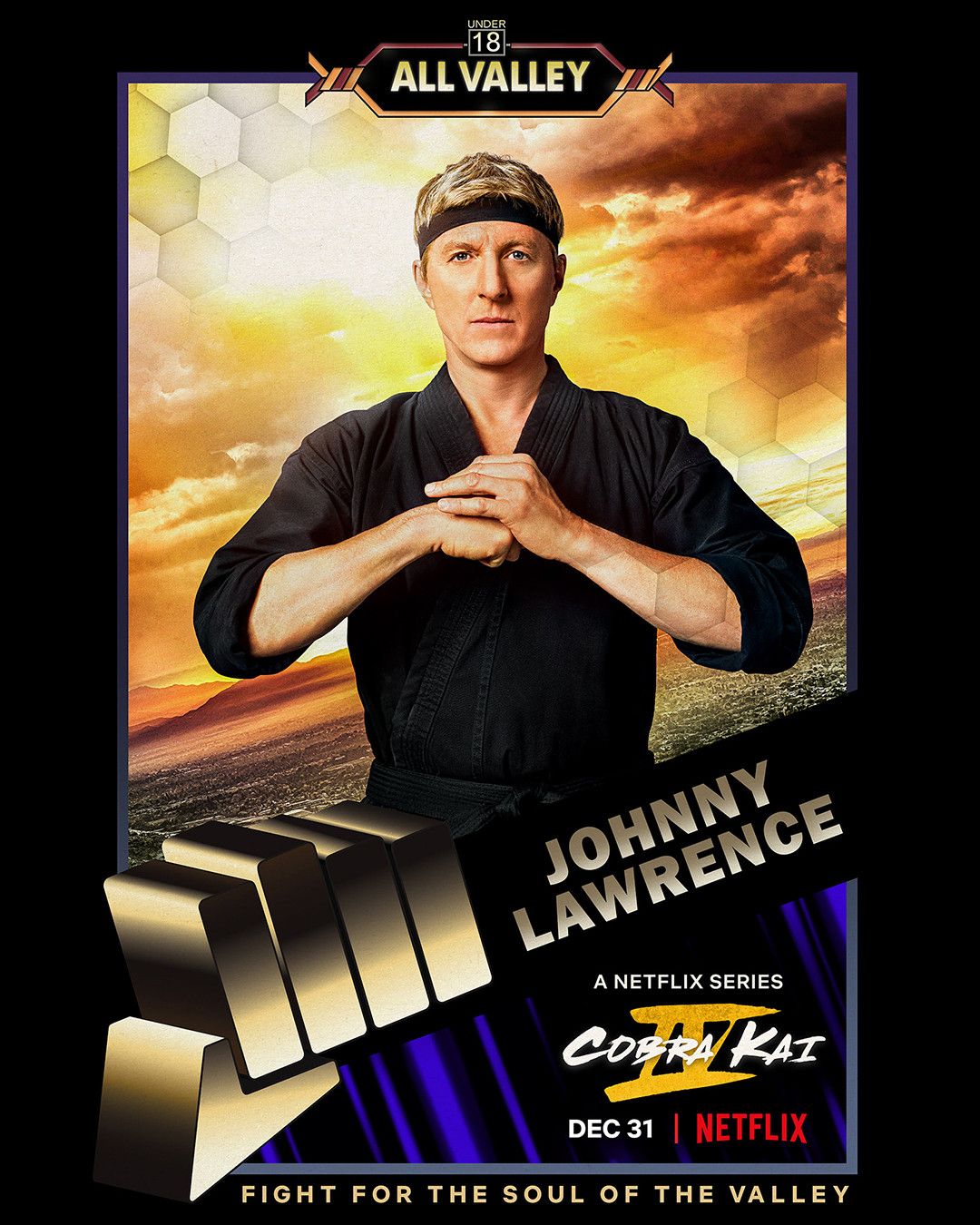 Johnny Lawrence Cobra Kai character poster