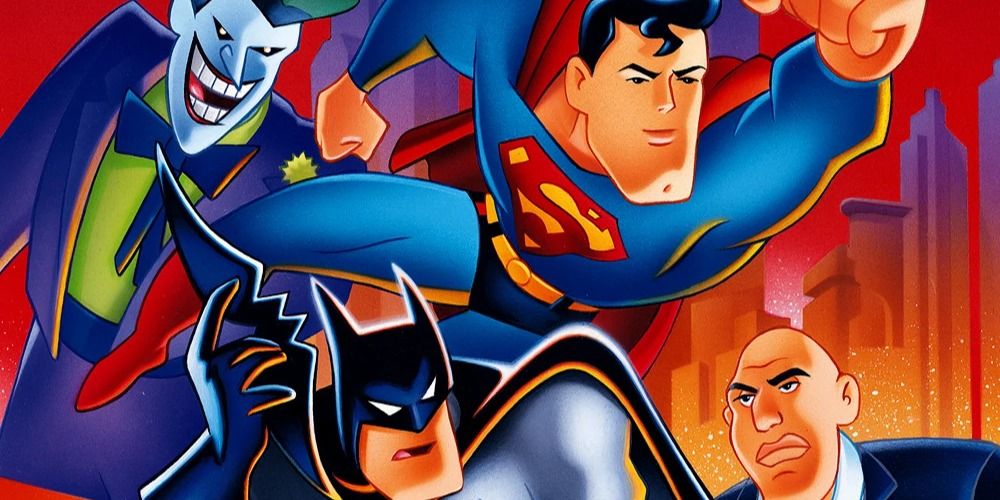 Joker, Superman, Batman and Lex Luthor on the poster for The Batman Superman Movie