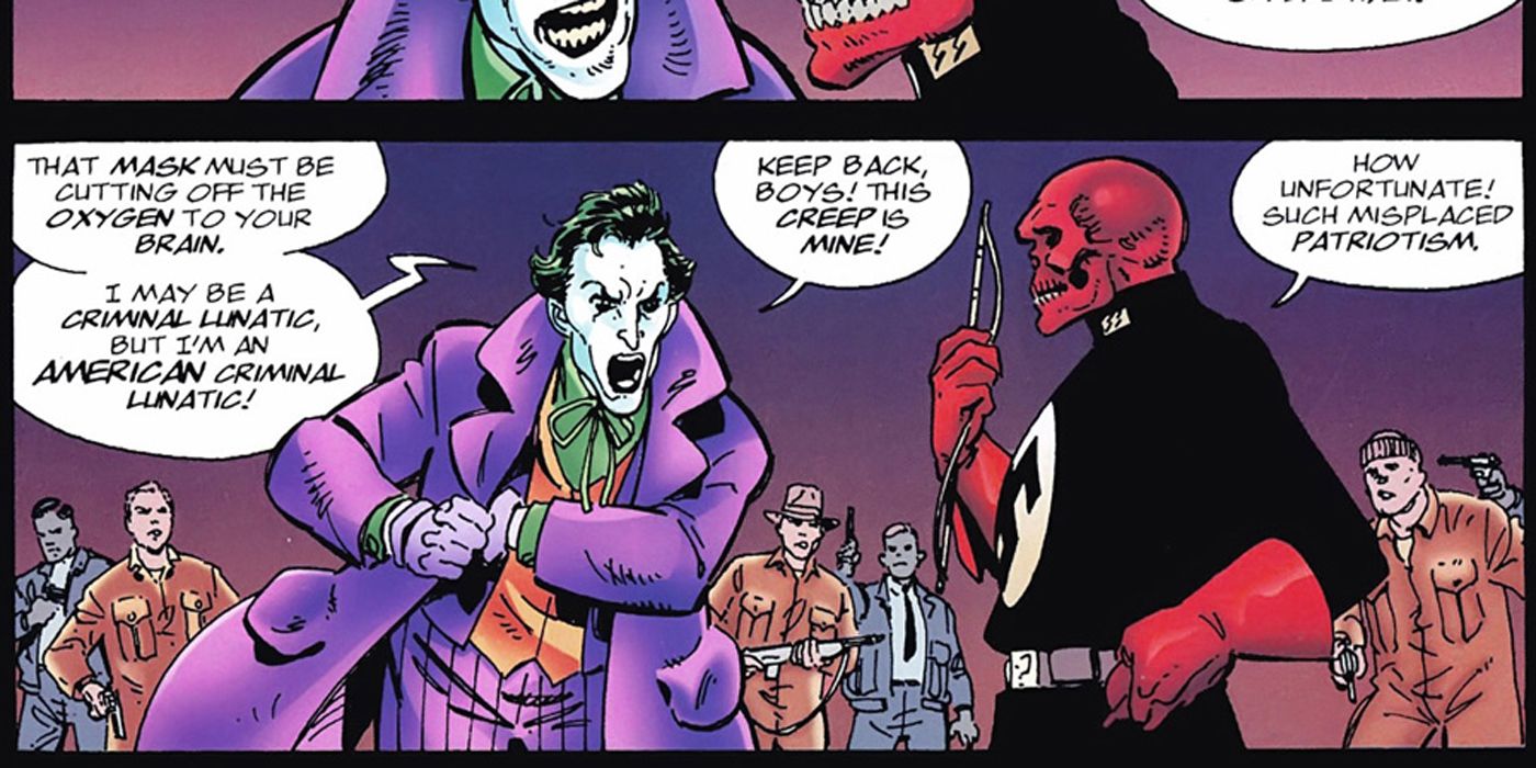 Joker planning to fight the Red Skull.