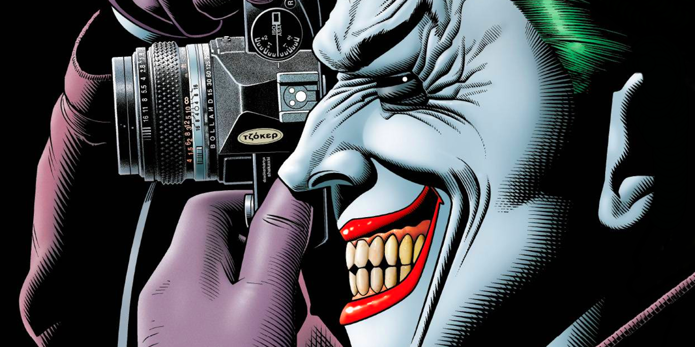 Joker holding a camera in The Killing Joke