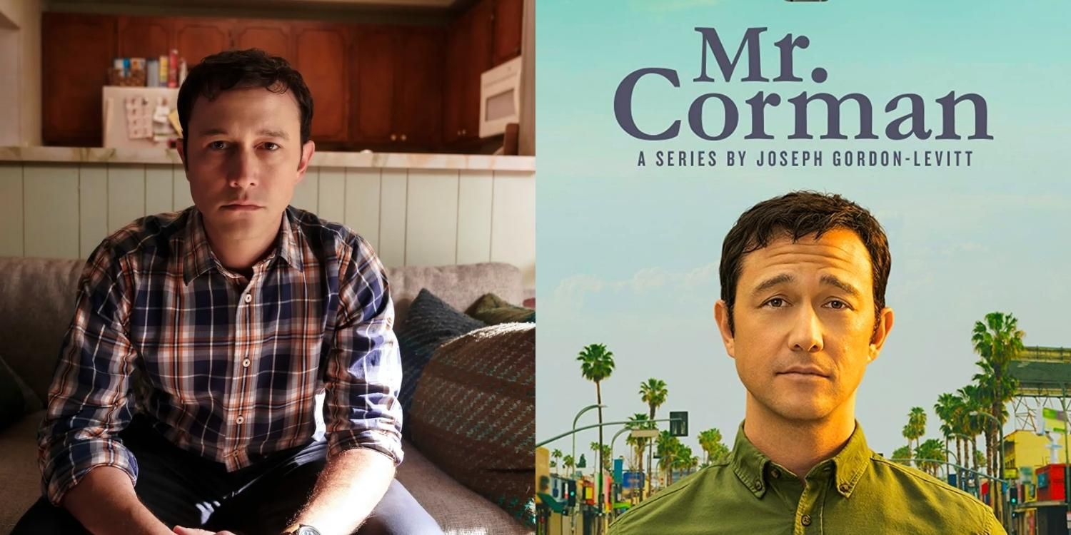 Split image of Mr. Corman and a Mr. Corman poster