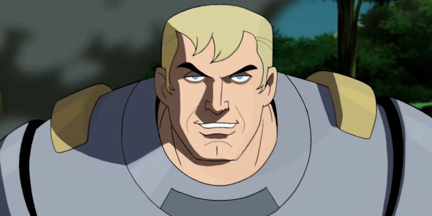 Ares smiling wickedly in Justice League Unlimited
