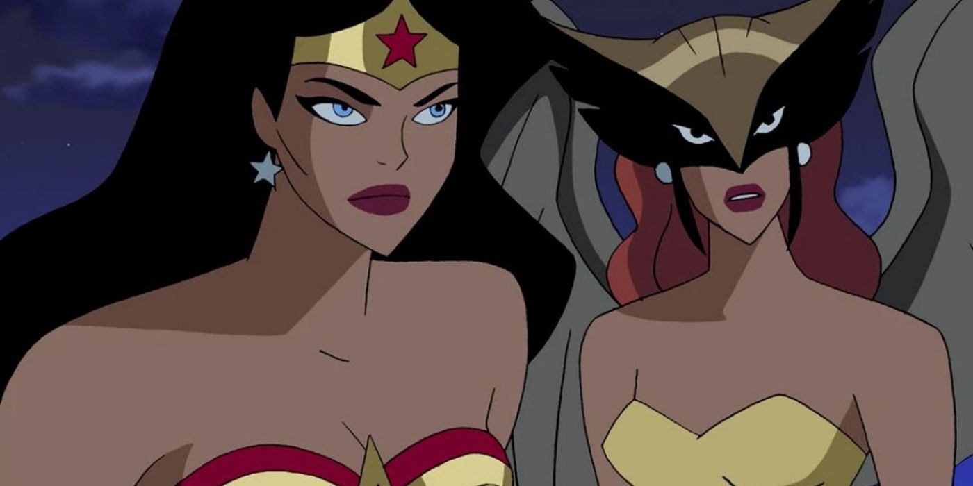 Wonder Woman and Hawkgirl in Justice League animated