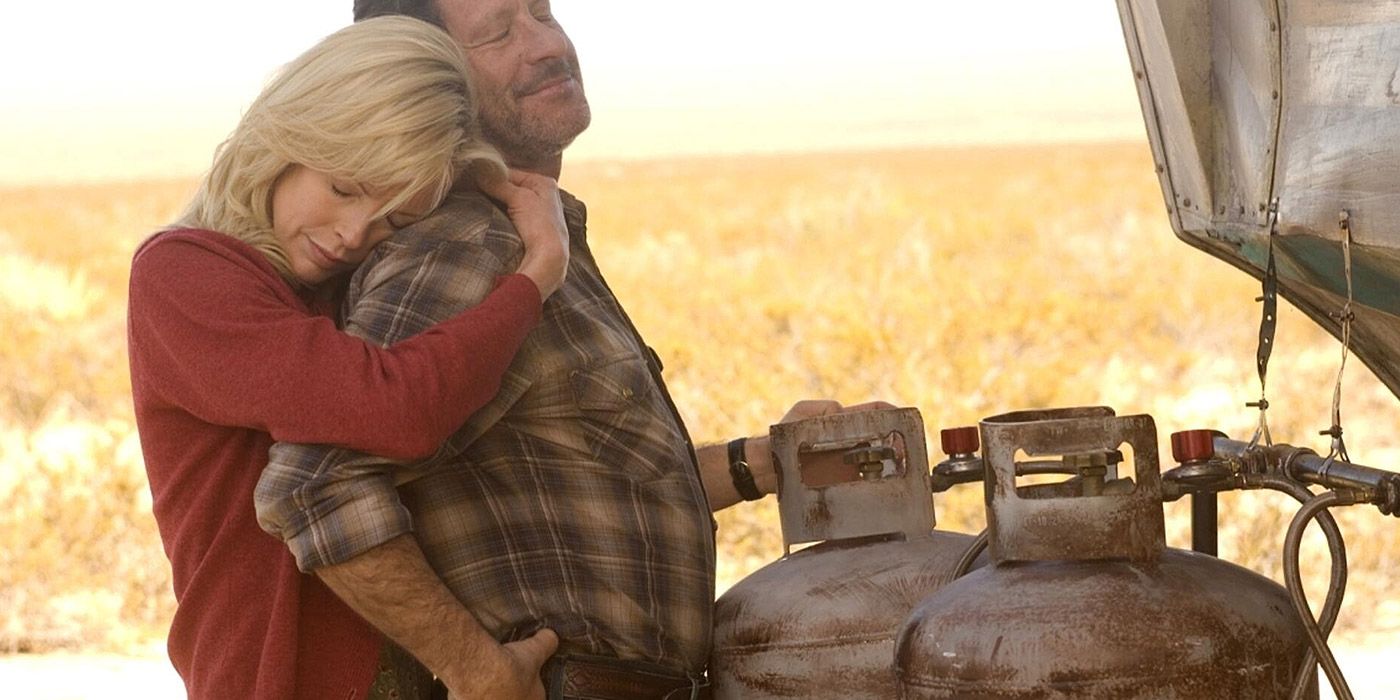 Kim Basinger and Joaquim de Almeida in The Burning Plain