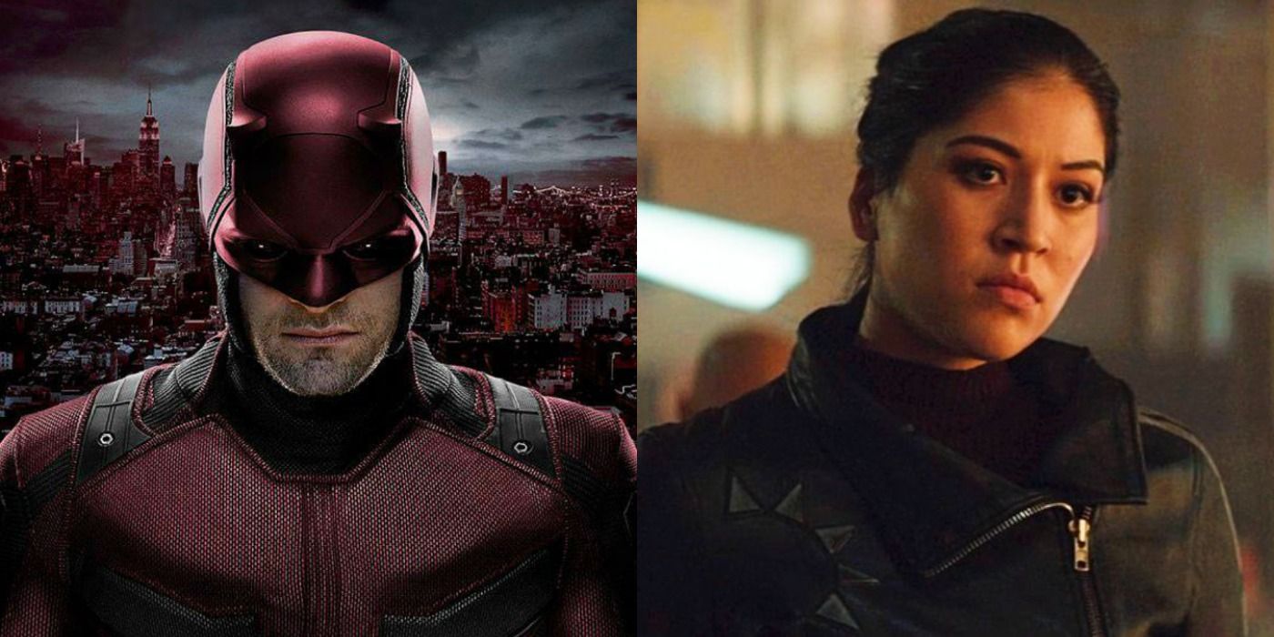 Split image of Daredevil from Netflix series and Echo from Hawkeye series.