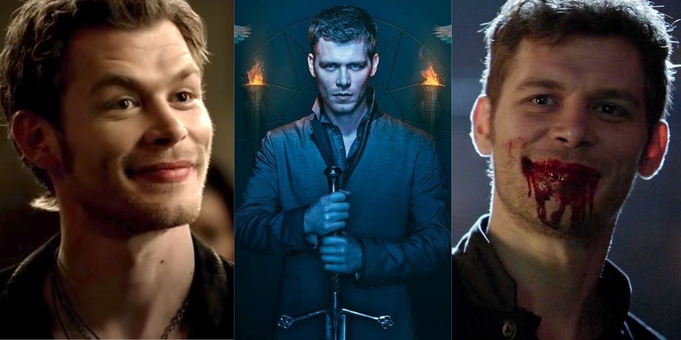 Three images of Klaus from The Vampire Diaries