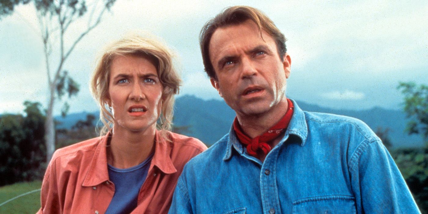 Laura Dern and Sam Neill in Jurassic Park
