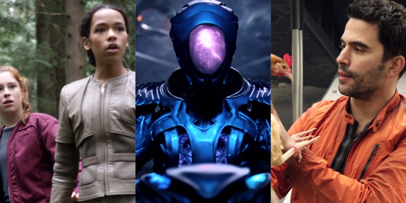 Split image of Judy, Robot, and Don West in Lost in Space
