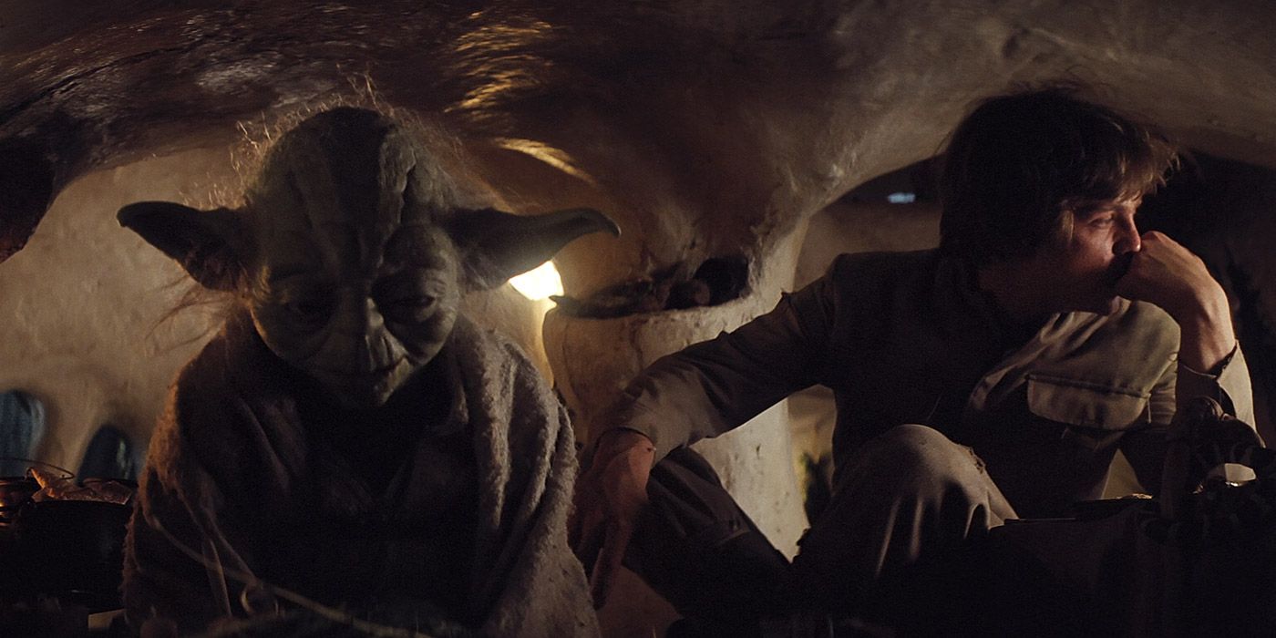 Luke Skywalker meets with Yoda in Empire Strikes Back