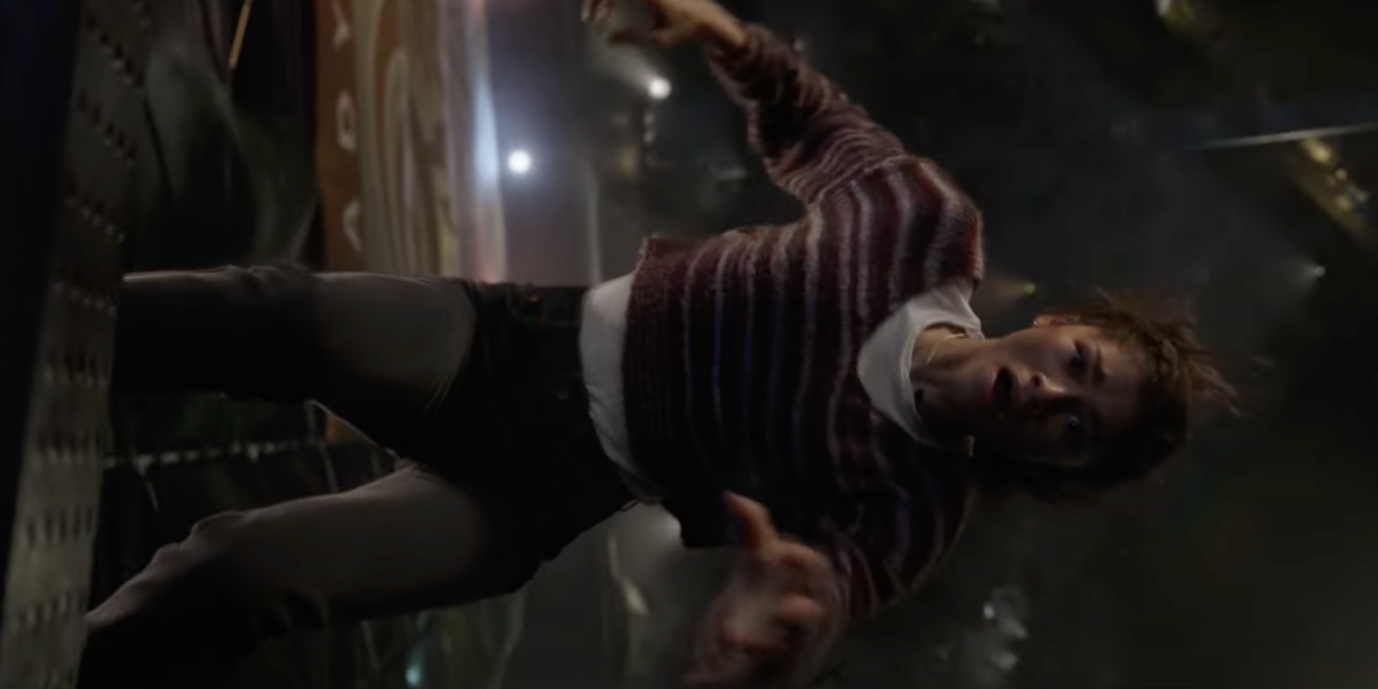 MJ falling in Spider-Man No Way Home