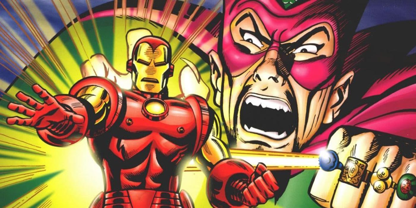 Mandarin fighting Iron Man in the comics.