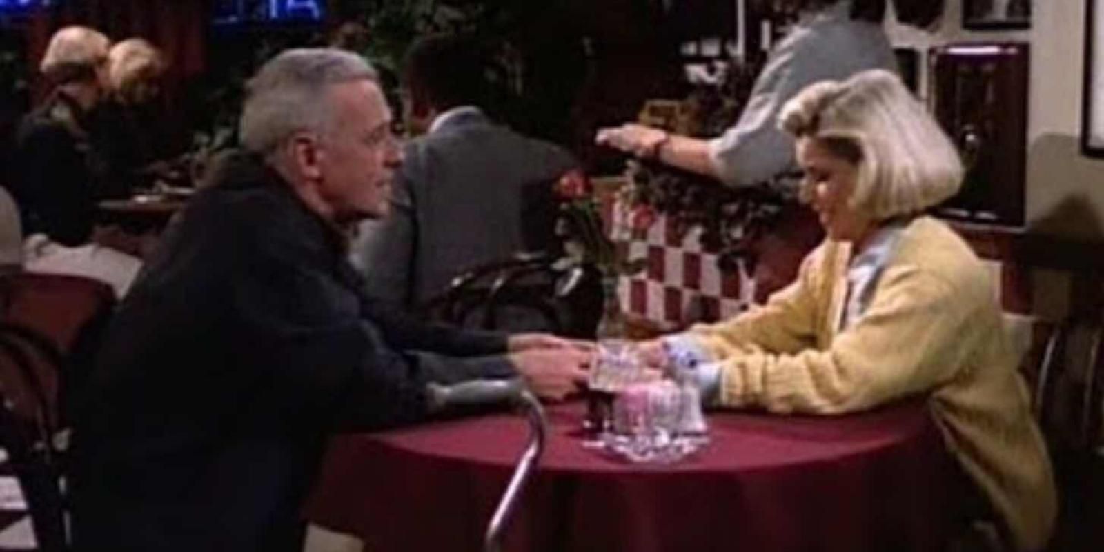 Martin Crane meets with a mystery woman in Beloved Infidel episode of Frasier