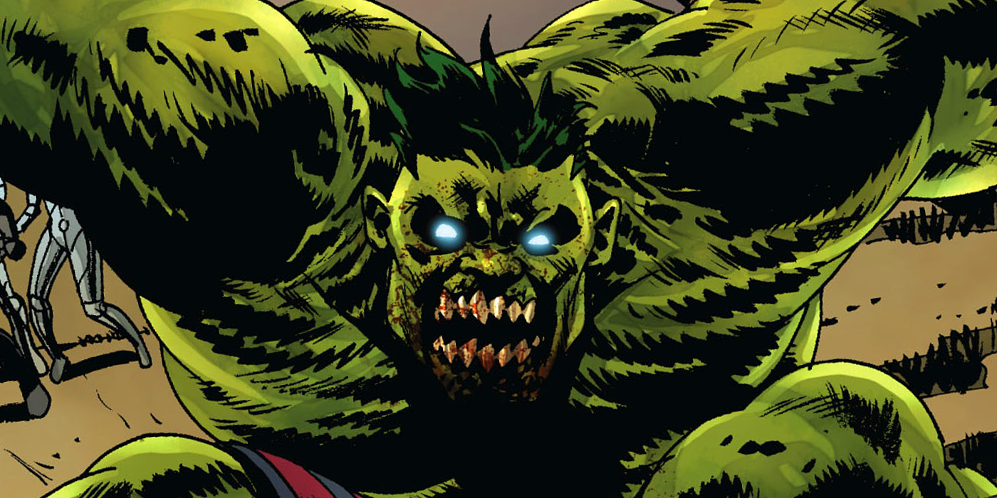 The Zombie Hulk attacks in Marvel comics 