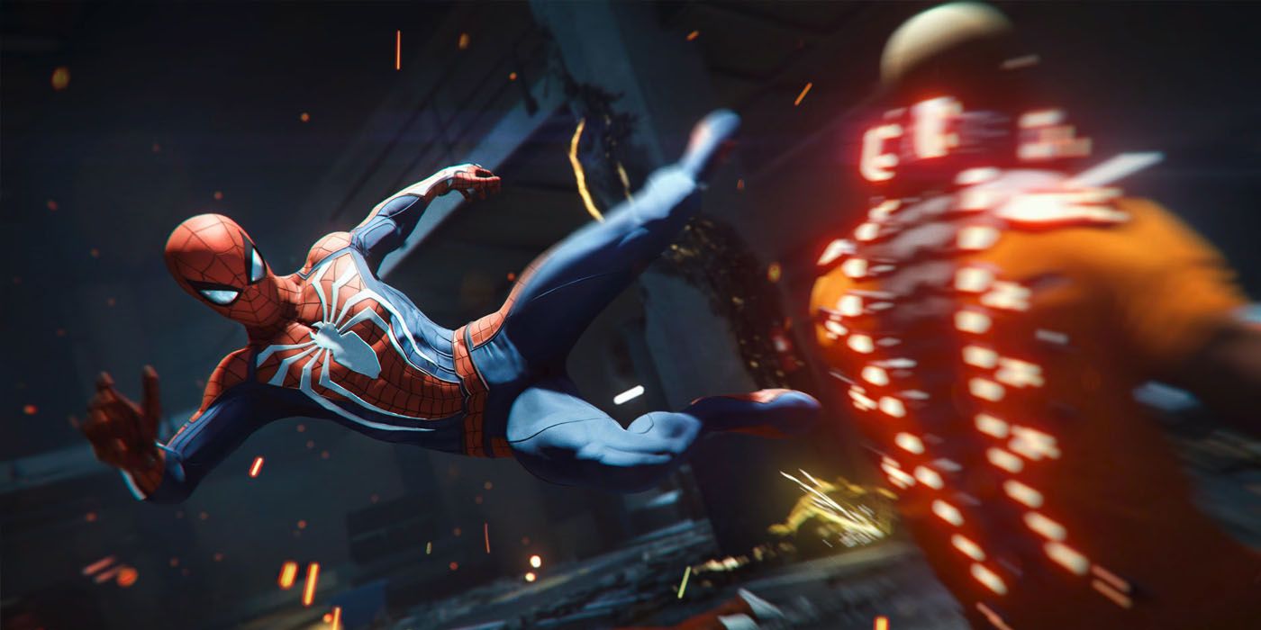 Spider-Man fighting a prisoner in the PS5 game