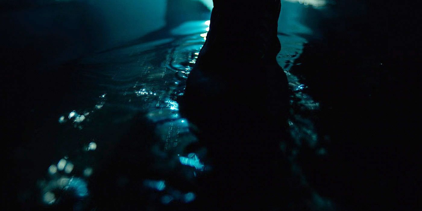 Code in the water in The Matrix Resurrections