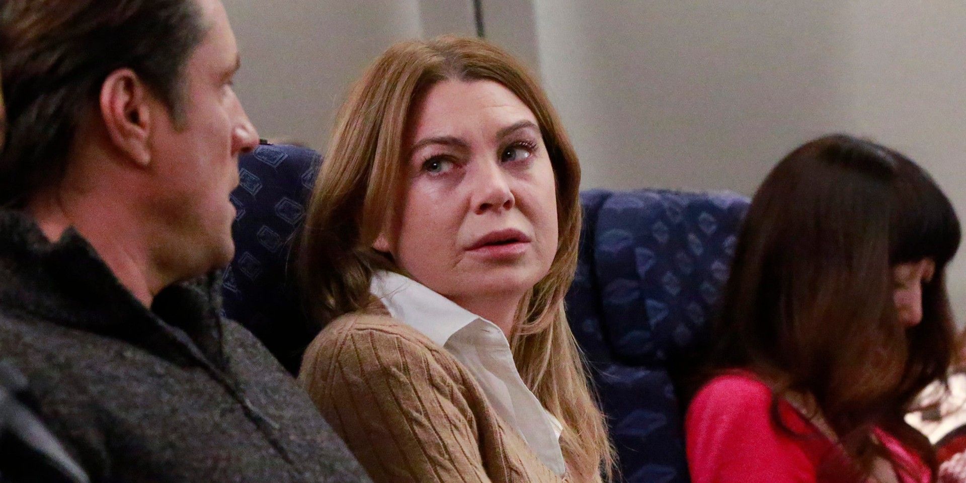 Meredith on a Plane in Season 13