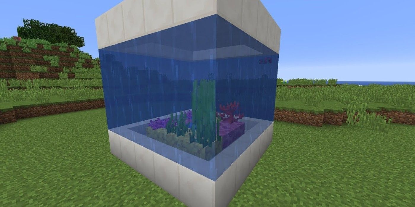 aquarium house design minecraft